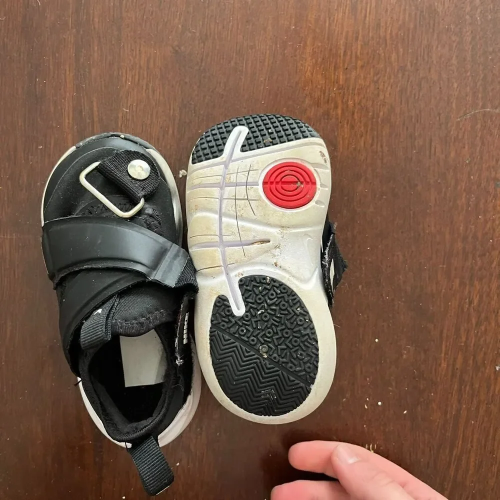 Nike Flex Advance Baby Toddler Black Sneakers Shoes 7C Low Top SMO AFO Friendly